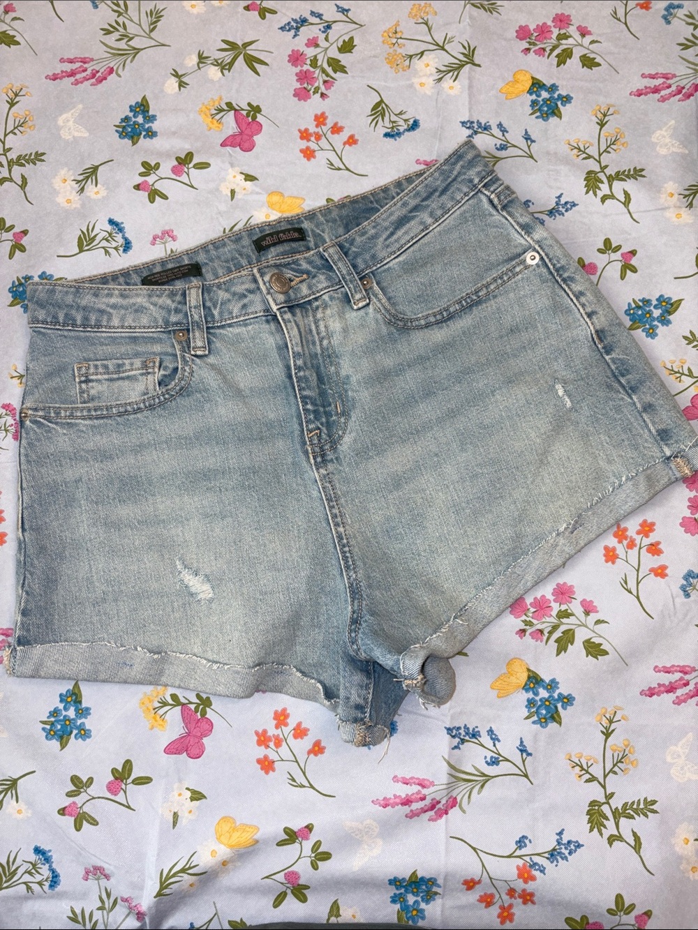 Wild Fable Light Blue High-Rise Denim Shorts Size 6 NWOT